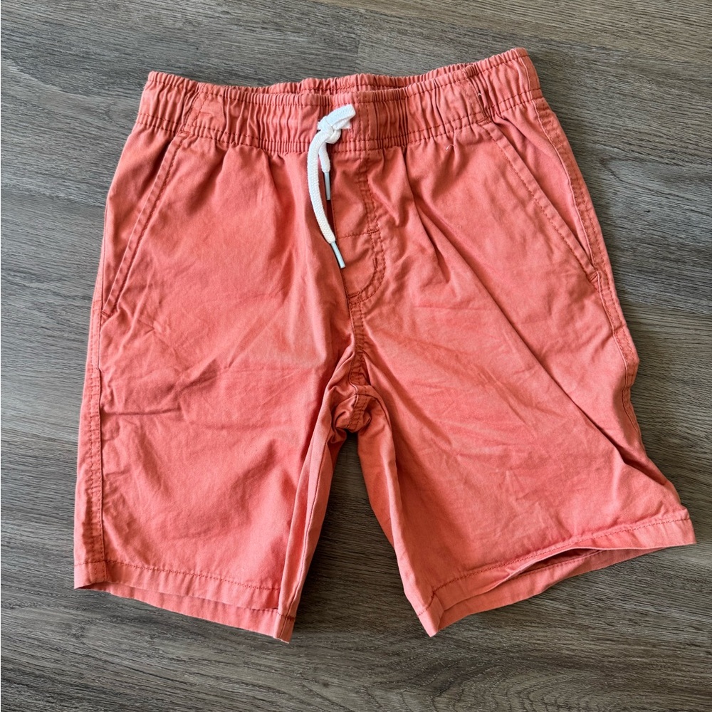 Cat & Jack Boys Coral Color Drawstring Shorts Size 8 Medium